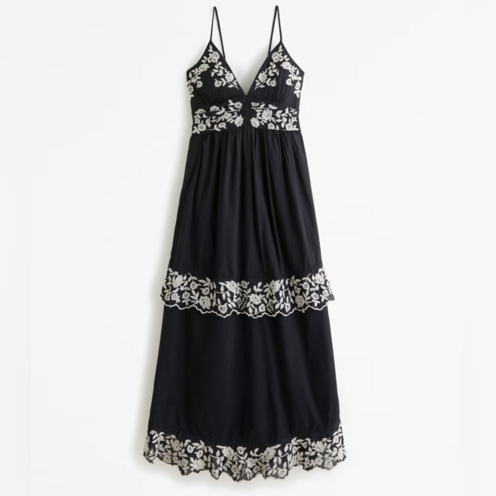 NWT Abercrombie Tiered Ruffle Maxi